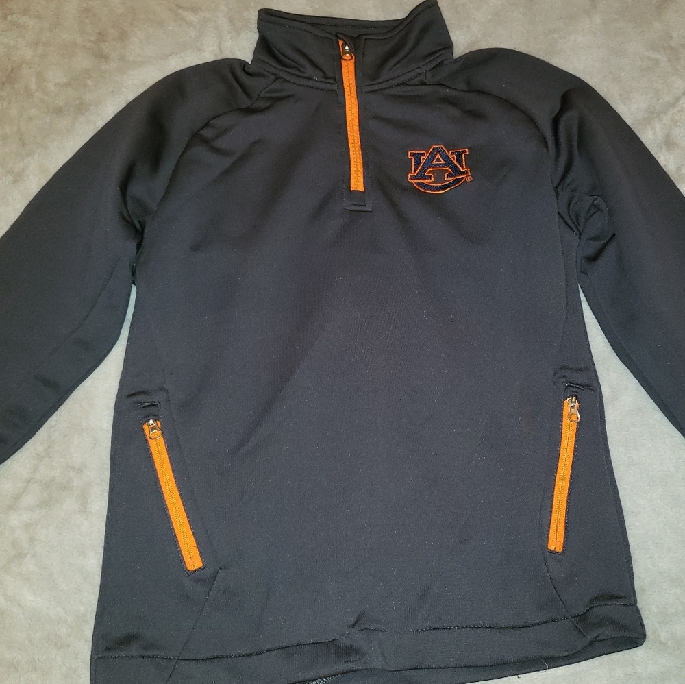 Auburn Sweatshirt Pullove with 3/4 Zip Youth 10-12